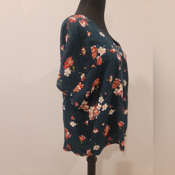 Madewell Rhyme Spruce Blooms Top Size XS - Picture 2 of 5